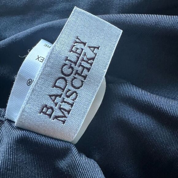 Badgley Mischka Full Coverage Black Swim Bottom With Side Ruching - Picture 3 of 4